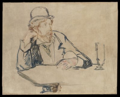 George Moore (1852-1933) kahvilassa tekijältä Édouard Manet