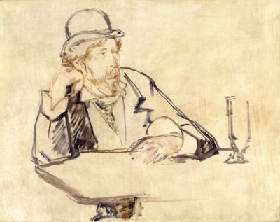 George Moore 1852-1933 kahvilassa, 1878 tai 1879 tekijältä Édouard Manet