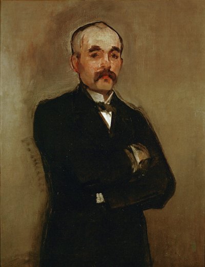 Georges Clemenceau ... (öljy kankaalle) tekijältä Édouard Manet