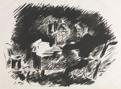 Edgar Allan Poen kuvitus Korppiin tekijältä Édouard Manet