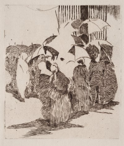 Jono lihakaupan edessä. tekijältä Édouard Manet