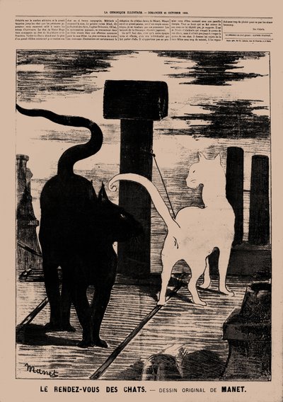Kissojen kokous, 1869. tekijältä Édouard Manet