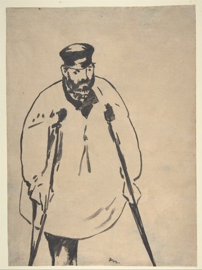 Manet - Mies kainalosauvoilla, 1878 tekijältä Édouard Manet