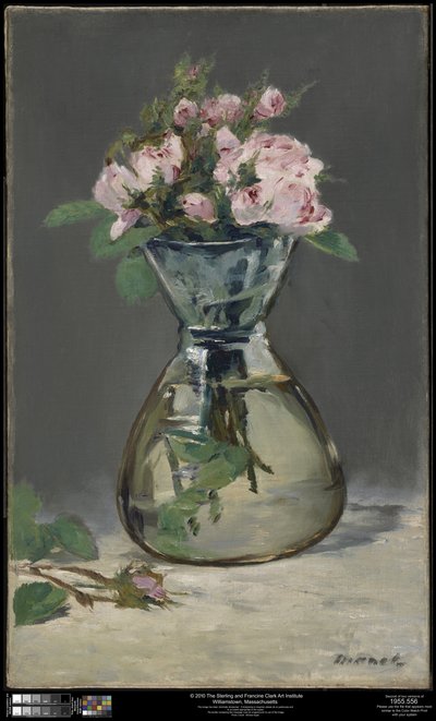 Sammalruusuja maljakossa tekijältä Édouard Manet