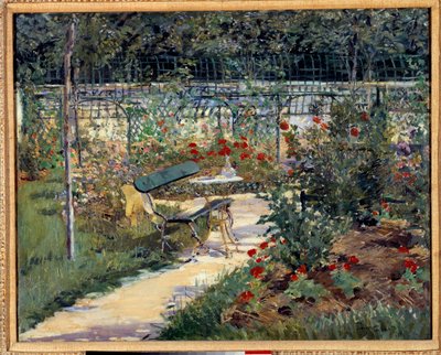 Oma puutarha, penkki. Edouard Manet