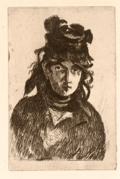 Berthe Morisotin muotokuva. tekijältä Édouard Manet