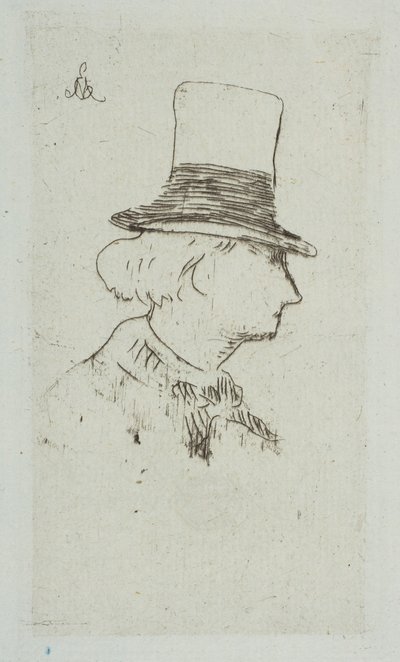 Charles Baudelairen muotokuva profiilissa, 1862-67. tekijältä Édouard Manet