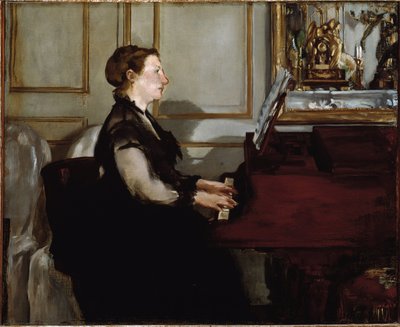 Madame Manetin (Suzanne Leenhoff) muotokuva pianon ääressä (öljy kankaalle tekijältä Édouard Manet
