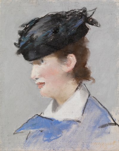 Naisen muotokuva, n. 1882-1883 (pastelli pohjustetulla pellavakankaalla) tekijältä Édouard Manet
