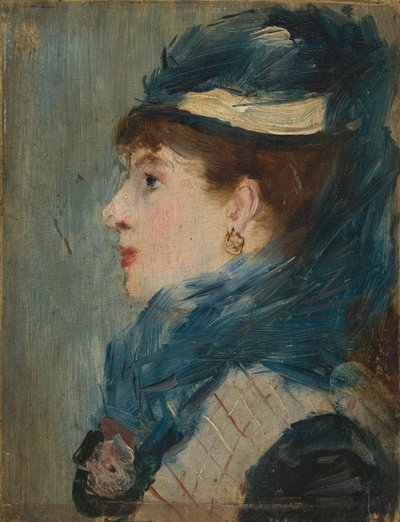 Naisen muotokuva, c. 1879 (öljy puulle) tekijältä Édouard Manet