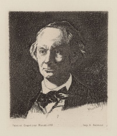 Runoilija Charles Baudelairen muotokuva 1821-1867 tekijältä Édouard Manet