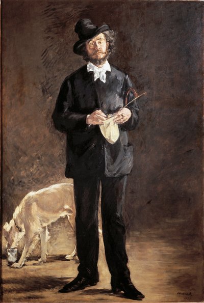 Muotokuva runoilijasta, taidemaalari ja kuvanveistäjä Gilbert-Marcellin Desboutinista (Gilbert Marcelin) tekijältä Édouard Manet