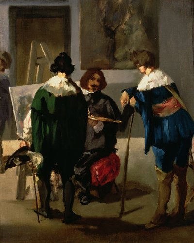 Kohtaus espanjalaisessa studiossa, noin 1860 tekijältä Édouard Manet