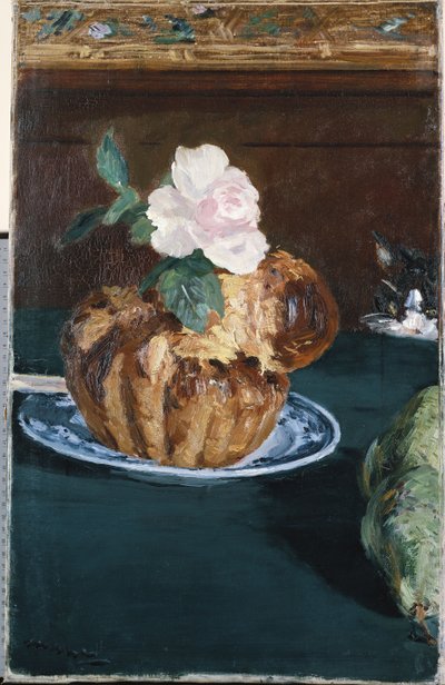 Asetelma briossin kanssa, n. 1880 tekijältä Édouard Manet