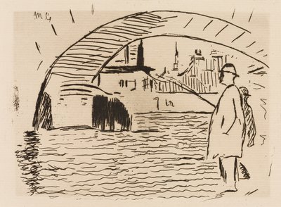 Sillan kaari, levy 6, Le Fleuve -teoksesta. tekijältä Édouard Manet