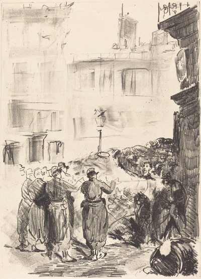 Barrikadi (La barricade) tekijältä Édouard Manet
