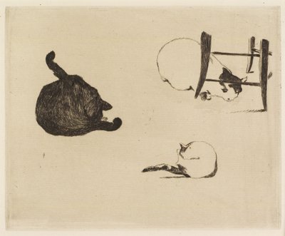 Kissat, 1869 tekijältä Édouard Manet