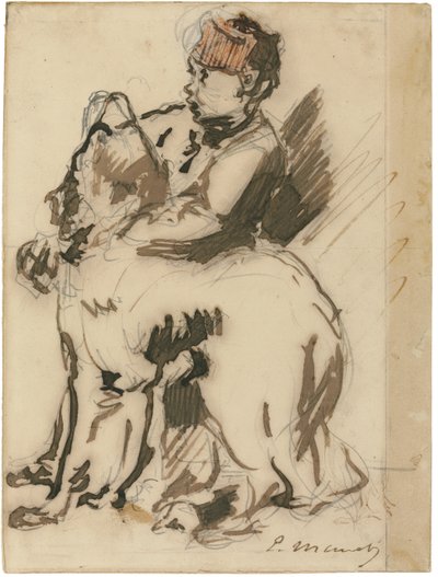 Lapsi ja Koira tekijältä Édouard Manet