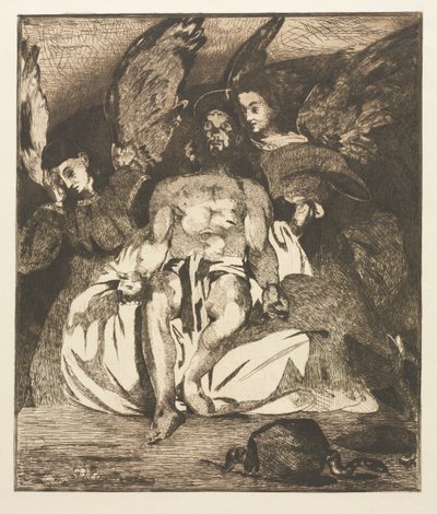 Kuollut Kristus enkelien kanssa, 1866-1867. tekijältä Édouard Manet