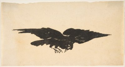 Lentävä korppi, Edgar Allan Poen Ex libris korppiin, 1875. tekijältä Édouard Manet