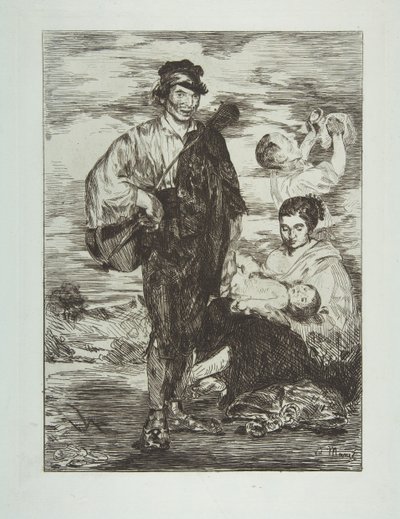 Gypsies Les Gitanos, 1862. tekijältä Édouard Manet