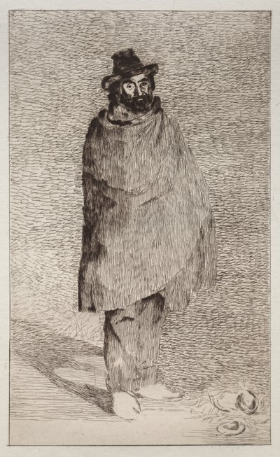 Filosofi (etsaus ja kuivaneulaus) tekijältä Édouard Manet