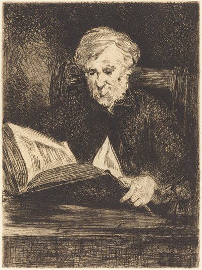 Lukija Le liseur, 1861. tekijältä Édouard Manet