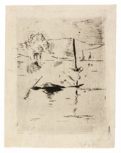 Joki tasangolla tekijältä Édouard Manet