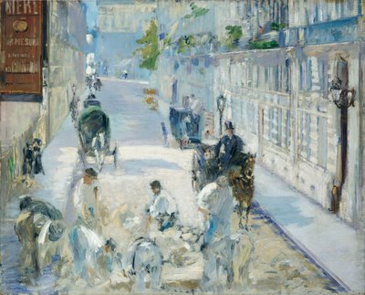 Rue Mosnier työmiesten kanssa tekijältä Édouard Manet