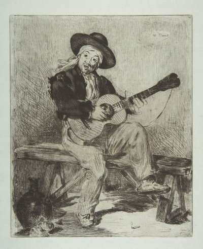 Espanjalainen laulaja (Kitaristi) tekijältä Édouard Manet