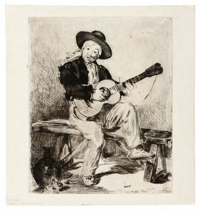 Espanjalainen laulaja tekijältä Édouard Manet