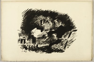 Under the Lamp ("Once upon a midnight dreary..."), Korppi (Le Corbeau) tekijältä Édouard Manet