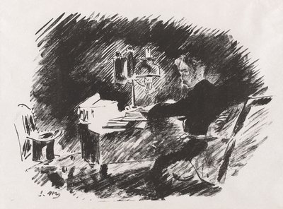 Lampun alla, Stéphane Mallarmén käännöksestä Edgar Allan Poen teoksesta "Korppi" tekijältä Édouard Manet