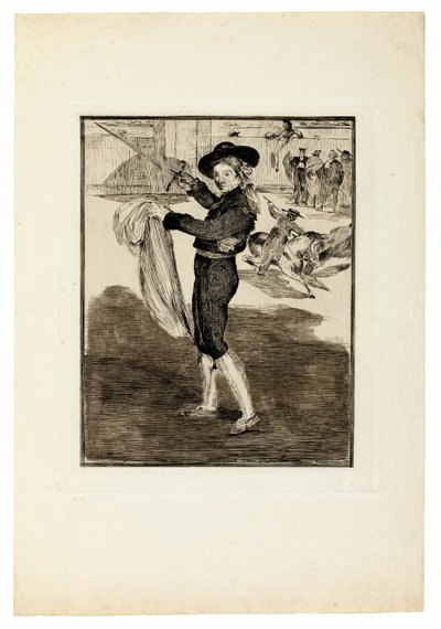 Victorine Meurent "Espadan" asussa tekijältä Édouard Manet