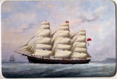 Edouard Adamin (1847-1929) purjevene William Lawrence Watercolour 1881 Paris, Musee de la Marine tekijältä Edouard Marie Adam