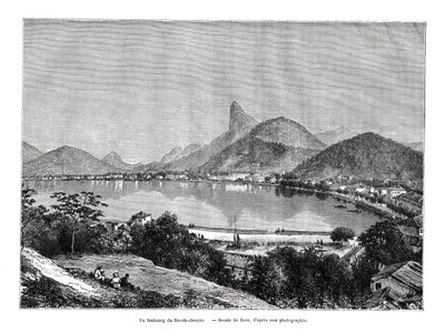 Rio de Janeiron esikaupunki Brasiliassa 1800-luvulla tekijältä Edouard Riou