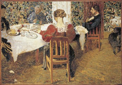 Pöydässä (Le Dejeuner), Vuillard, Edouard (1868-1940) tekijältä Edouard Vuillard