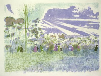 Across the Fields, 189899 tekijältä Edouard Vuillard