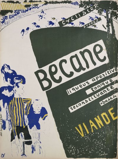 Pyörä; Becane, n. 1894 tekijältä Edouard Vuillard