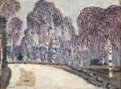Koivut LEtang-a-la-Villessa, 1896 (öljy pahville) tekijältä Edouard Vuillard
