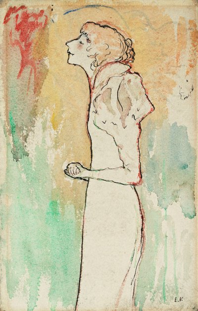 Laulaja, n. 1891-1892 tekijältä Edouard Vuillard