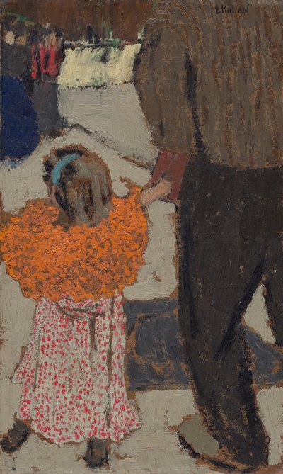 Kind mit rotem Schal tekijältä Edouard Vuillard