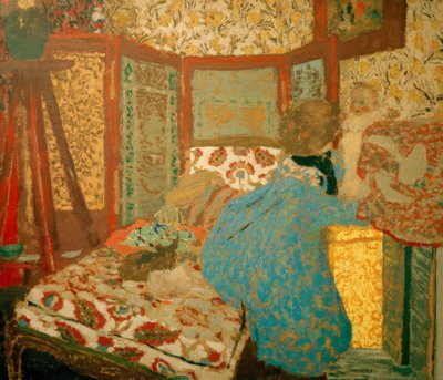 Die blaue Dame mit Kind tekijältä Edouard Vuillard