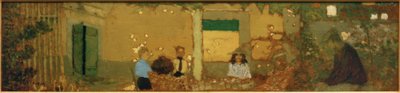 Perhe puutarhassa tekijältä Edouard Vuillard