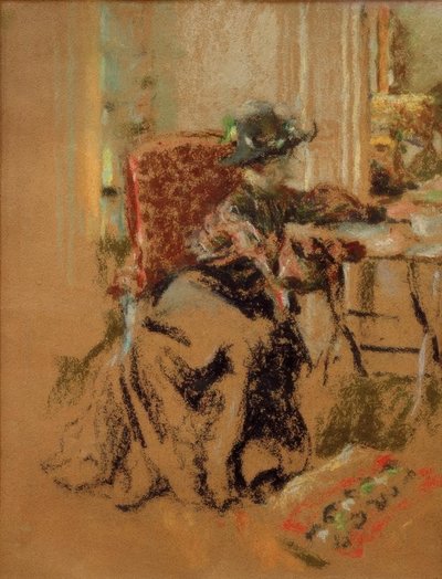 Frau im Zimmer tai Die Besucherin tekijältä Edouard Vuillard