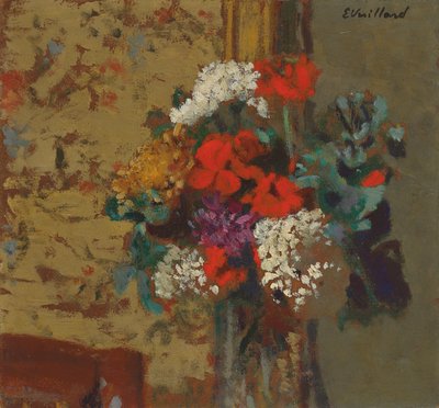 Geraniums ja Guelder Roses; Geraniums ja lumipallot, n.1910 tekijältä Edouard Vuillard