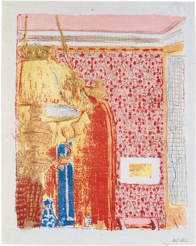 Interieur mit rosa Vorhängen II tekijältä Edouard Vuillard