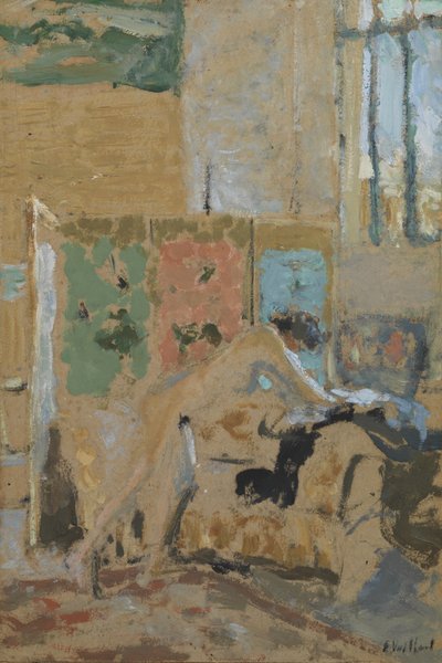 Sisustus näytöllä, 1909-10 tekijältä Edouard Vuillard