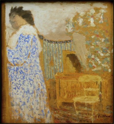 Intérieur avec femme tekijältä Edouard Vuillard