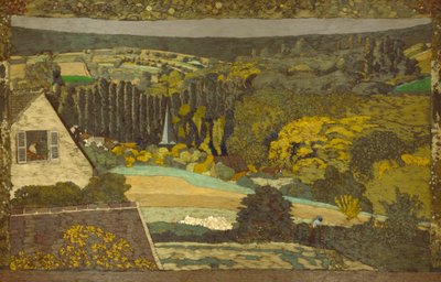 Maisema: Ikkuna metsään päin tekijältä Edouard Vuillard